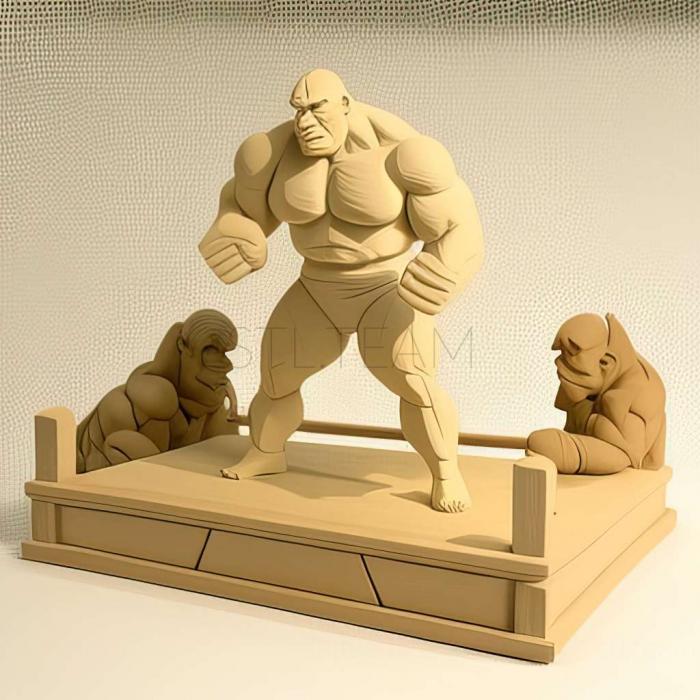 3D model Machoke Machoke Man Tanba Gym Wrestling Match (STL)